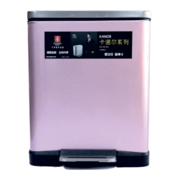 Pink indoor pedal bin